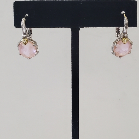 Judith Ripka Jewelry - Judith Ripka Pink Quartz Drop Earrings